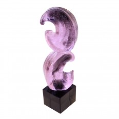 Abstract purple Murano glass sculpture